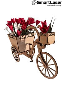 Cutii Flori Decorative Bicicleta Lemn